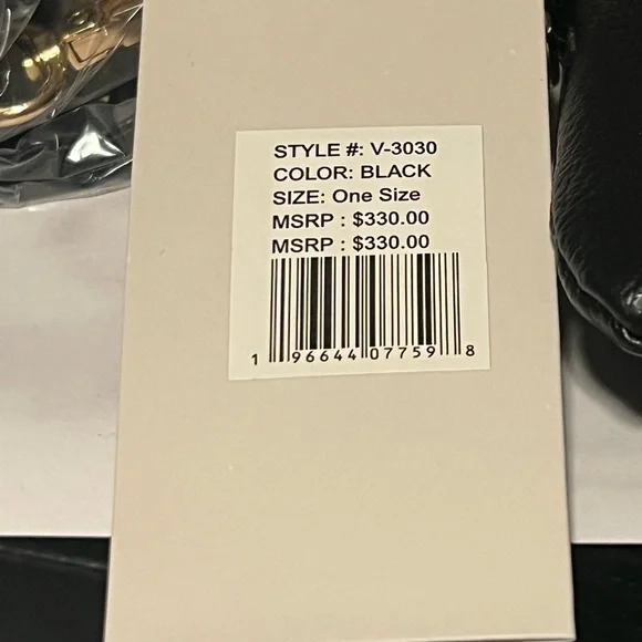 Valentino Orlandi Black Crossbody Bag with Gold Accents - Picture 2 of 3